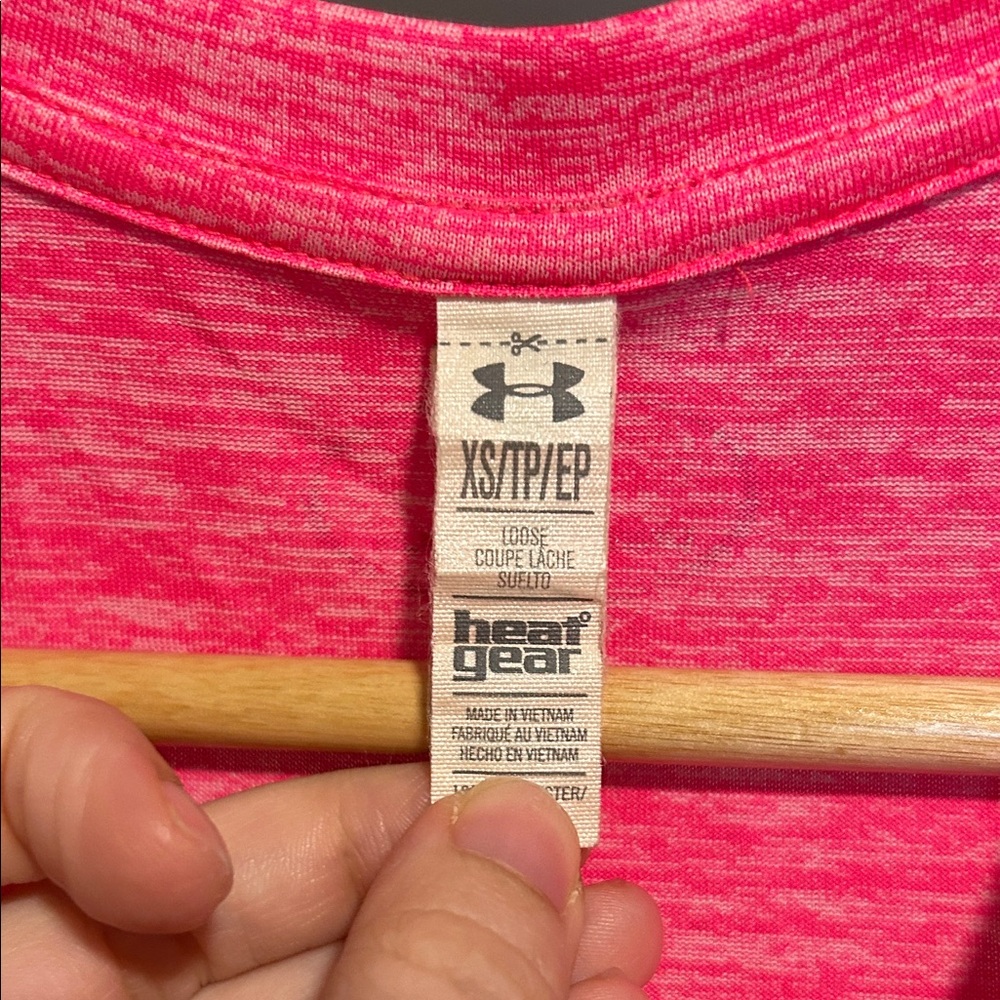 Under Armour Heathered Pink Sleeveless Top* - Picture 2 of 7